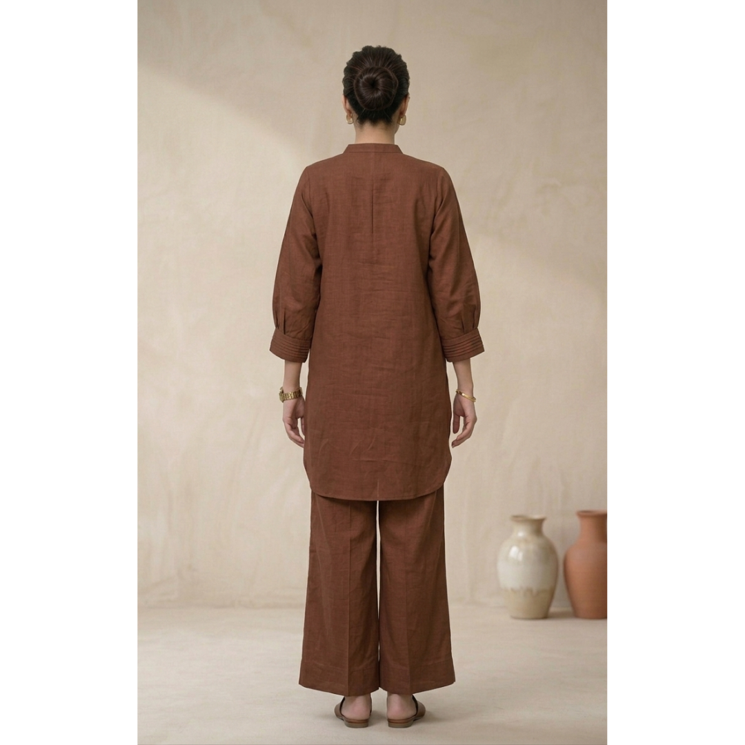 Chocolate Brown Co-Ord Kurta Set - MY12D09