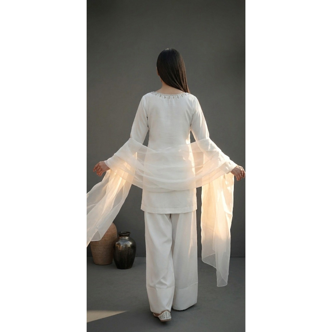 Ivory Ethereal organza Set - MY12D22