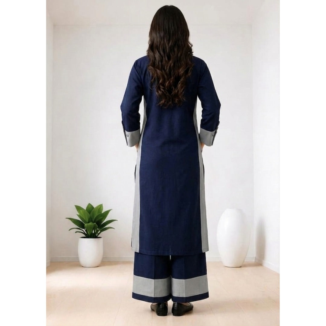 Midnight Navy Contrast Co-Ord - MY12D18