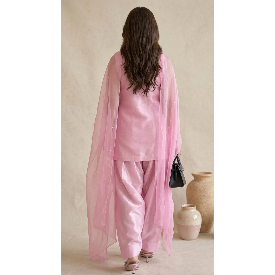 Baby Pink 3-Piece Suit with Dupatta -MY12D12