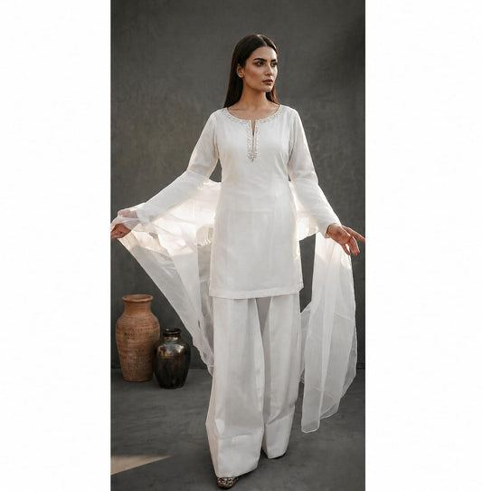 Ivory Ethereal organza Set - MY12D22
